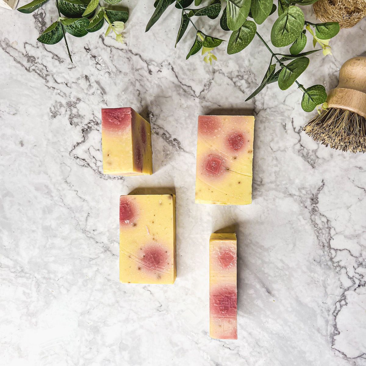 Soap With Rose Petals Inside of it - Honeysuckle Scent