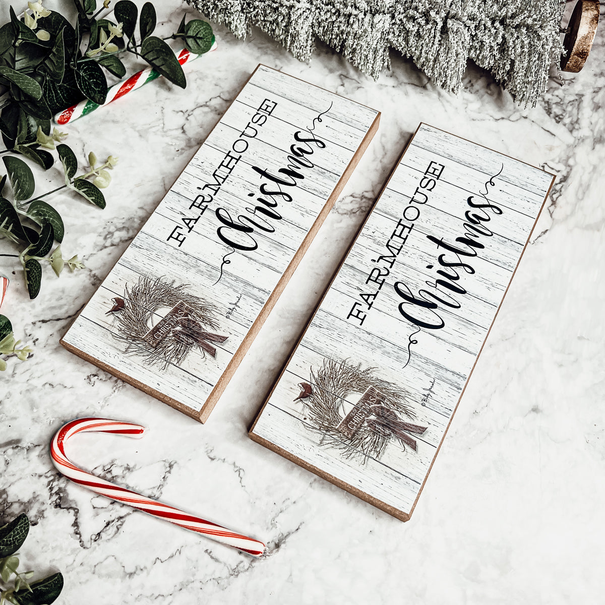 Farmhouse Christmas Tabletop Decorations