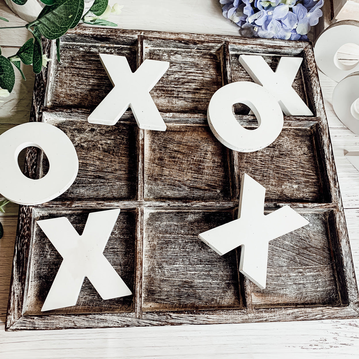 Rustic Tic Tac Toe Home Decor, Tabletop